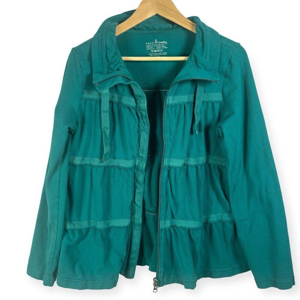 Neon Buddha‎ Sassy Ruffle Jacket Bluegreen Women’s Small